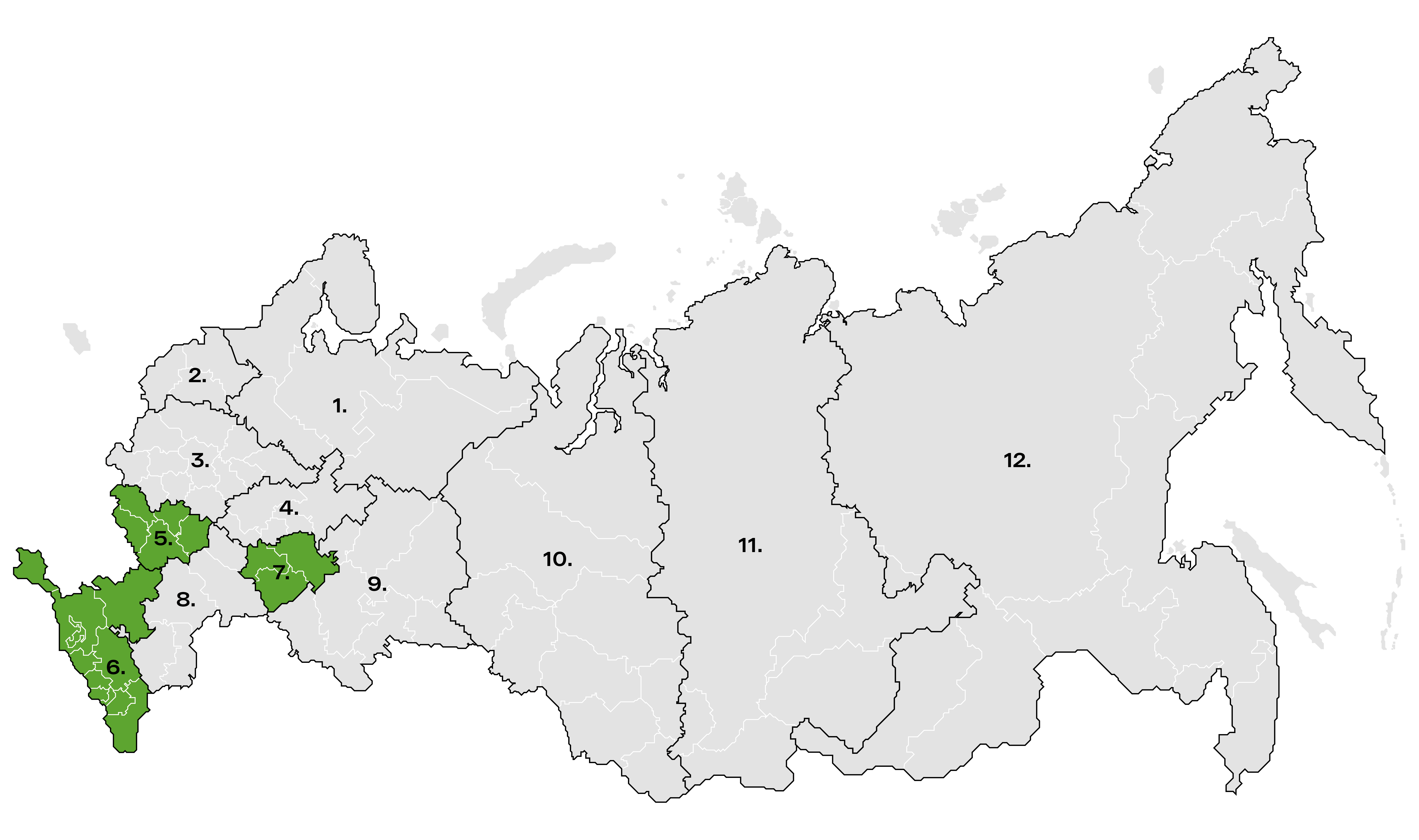 Карта рекомендованных регионов выращивания Глорифи КС